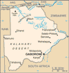 map of botswana