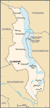 map of malawi